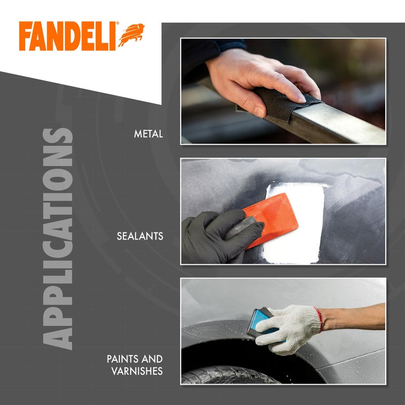 Fandeli | Waterproof Sandpaper | Assorted Grits (220, 320, 400) | 50 Sheets of 23 x 28 cm | Waterproof Car Sandpaper | Sanding Paint | Sanding Varnish - Image 5